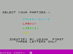 General Election (1983)(Bug-Byte Software)